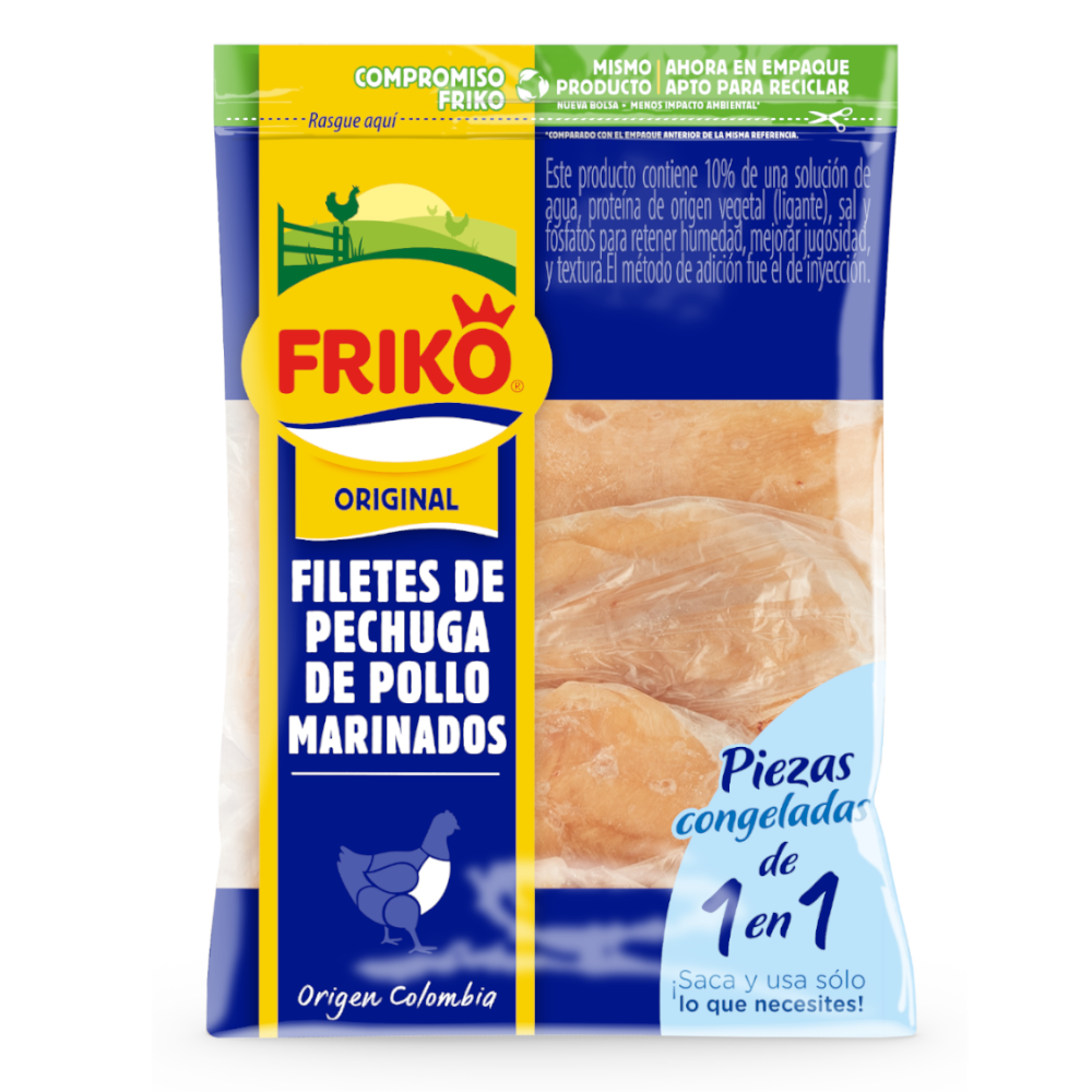 Filetes Pechuga Friko Marinados (1 Bolsa - 960Gr Aprox)