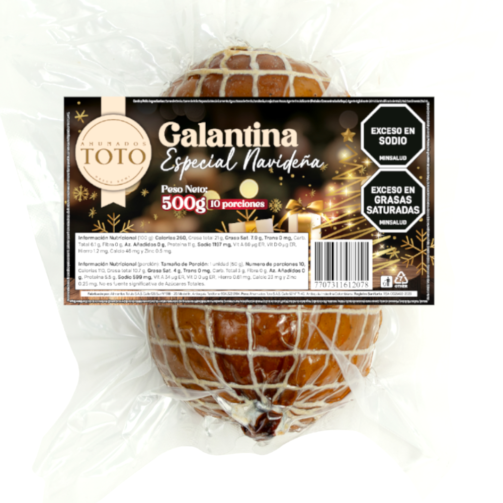 Galantina Entera Especial Navidad Ahumados Toto 500Gr