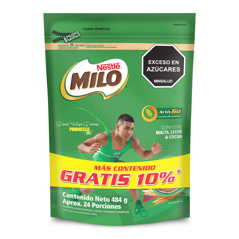 Milo Activ-Go Doypack 484Gr Gratis 10%