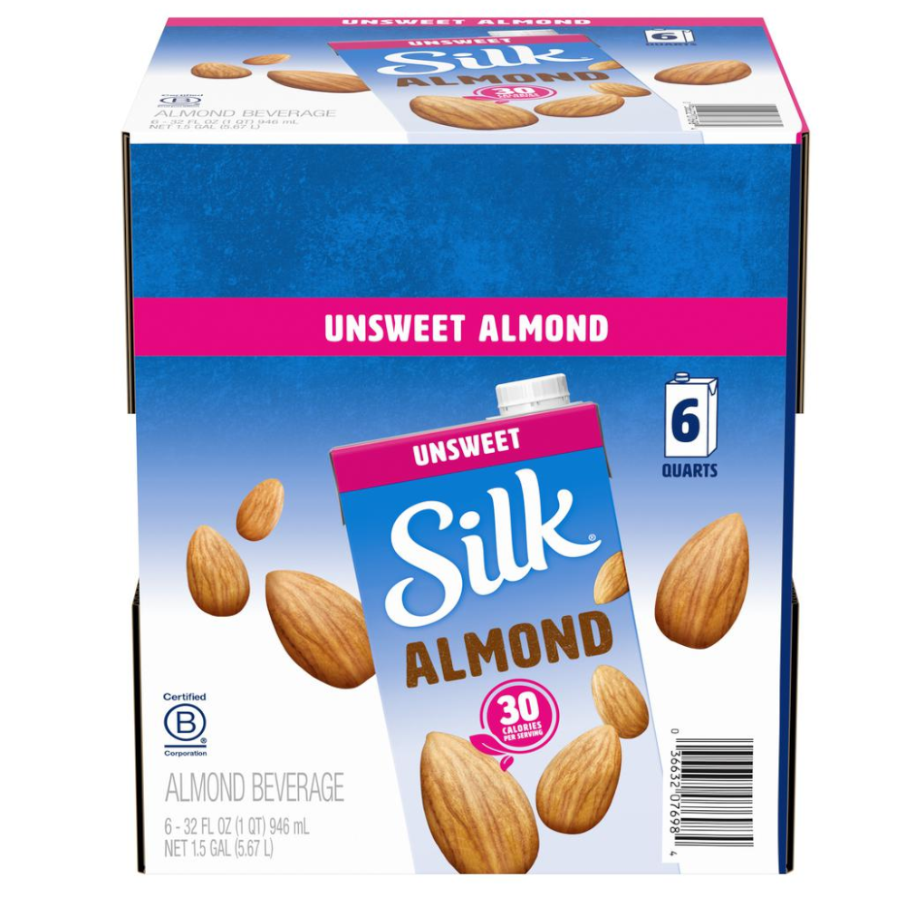 Bebida  Almendras Silk Sin Azúcar Tetrapak 6 Unidades 946Ml