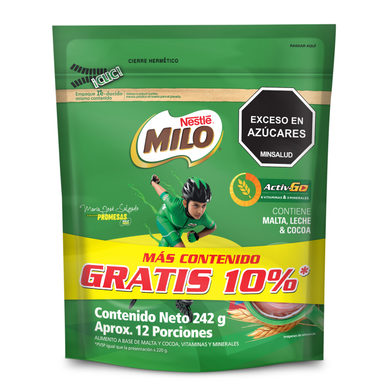 Milo Activ-Go Doypak 242Gr Gratis 10%