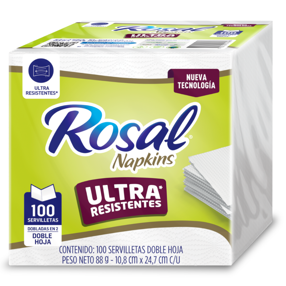 Servilletas Rosal Napkins Ultra Resistentes 100 Unidades