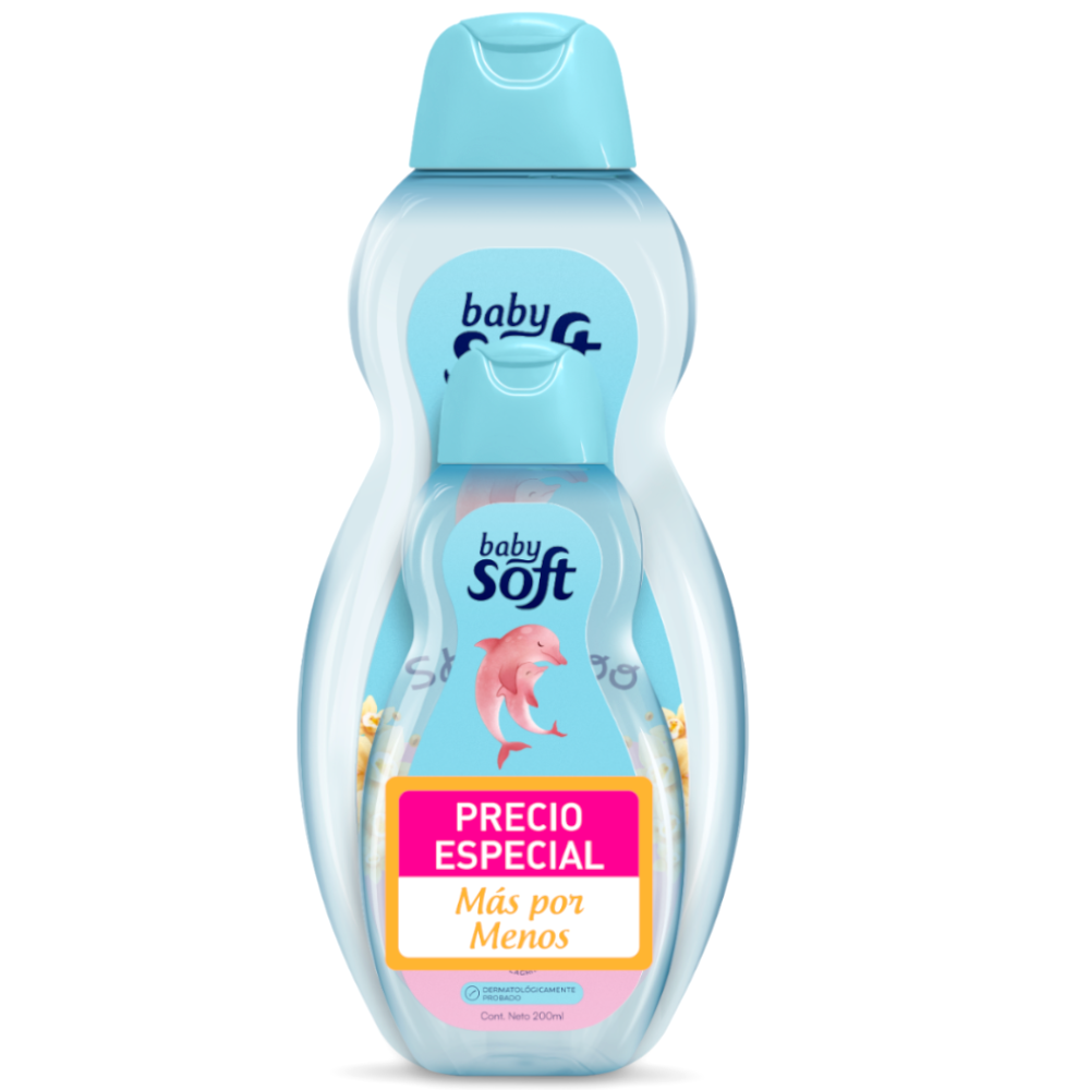 Shampoo Baby Soft Cuidado Nutritivo 400Ml + 200Ml Precio Especial