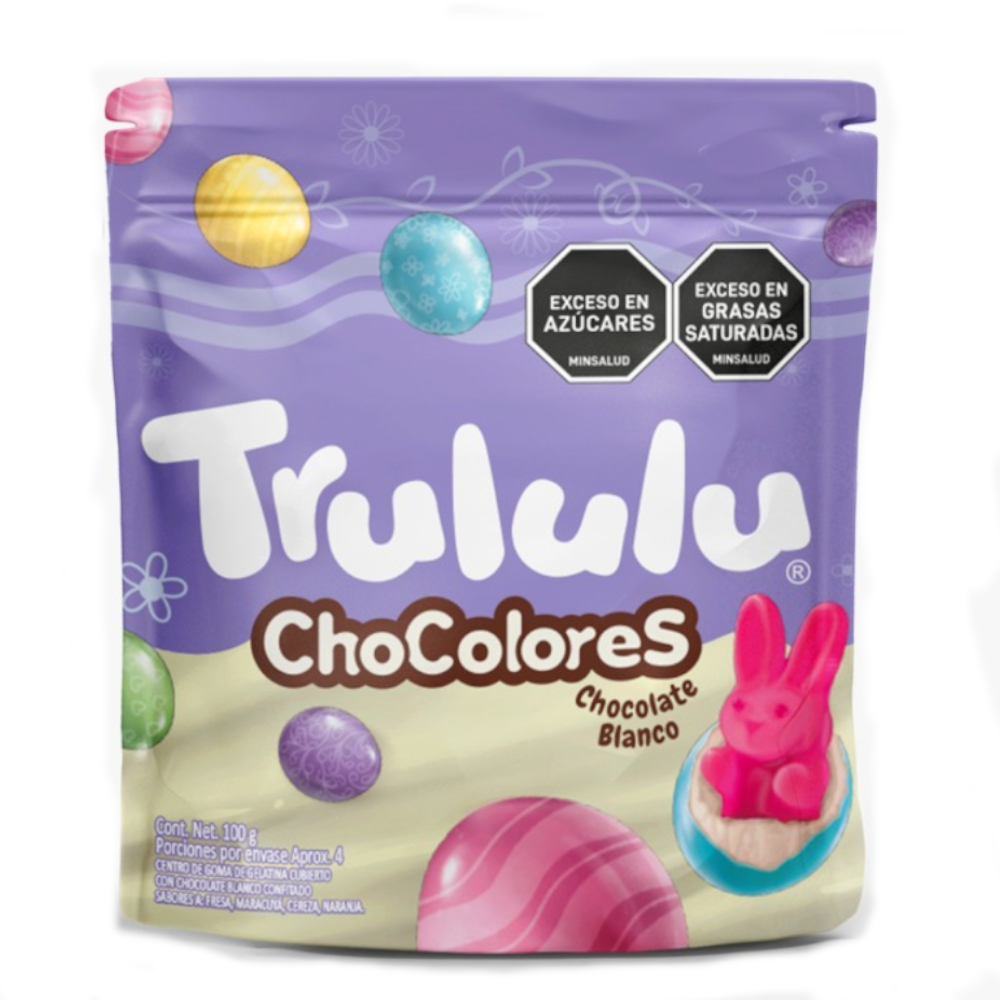 Chocolate Blanco Trululu Choco Colores 100Gr