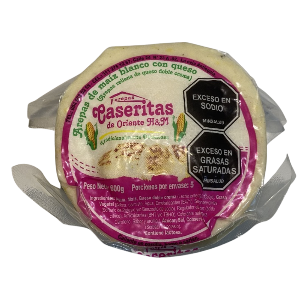 Arepa De Queso Caseritas De Oriente H&M 5 Unidades 600Gr