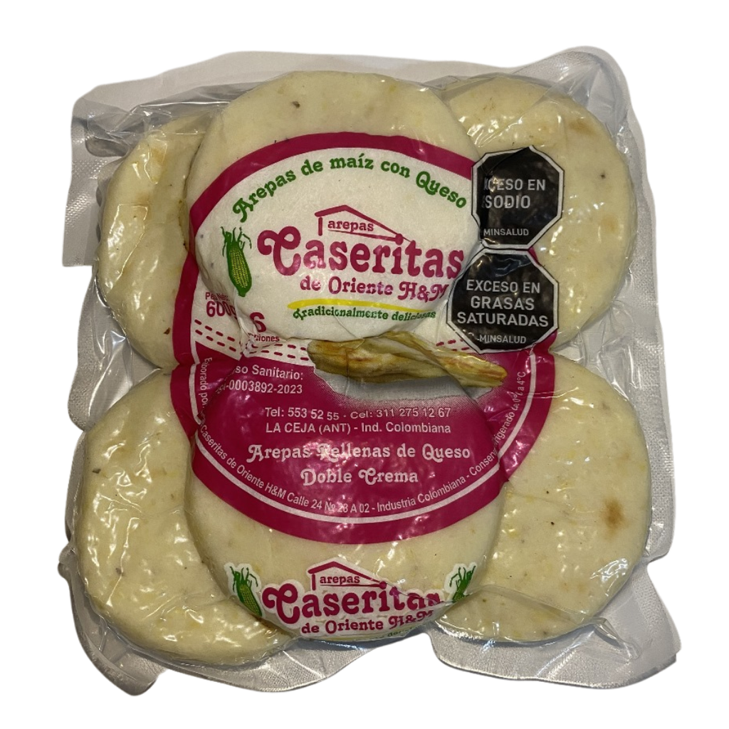 Arepa De Queso Caseritas De Oriente H&M 6 Unidades 600Gr
