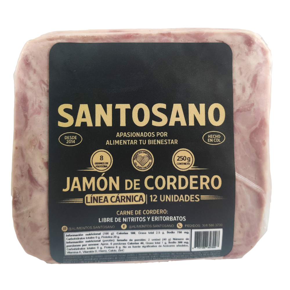 Jamón De Cordero Santosano Tajado 250Gr