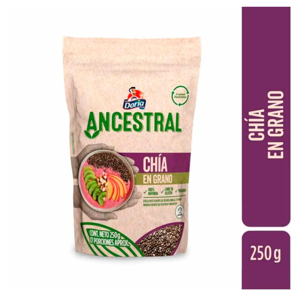 Chía En Grano Ancestral Doria Doypack 250Gr