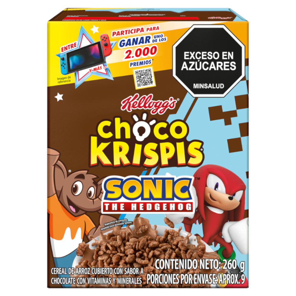 Cereal Kellogg's Choco krispis Sonic 260Gr
