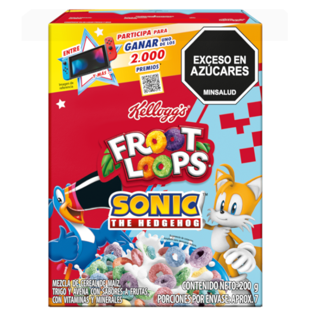 Cereal Kellogg's Froot Lops Sonic 260Gr