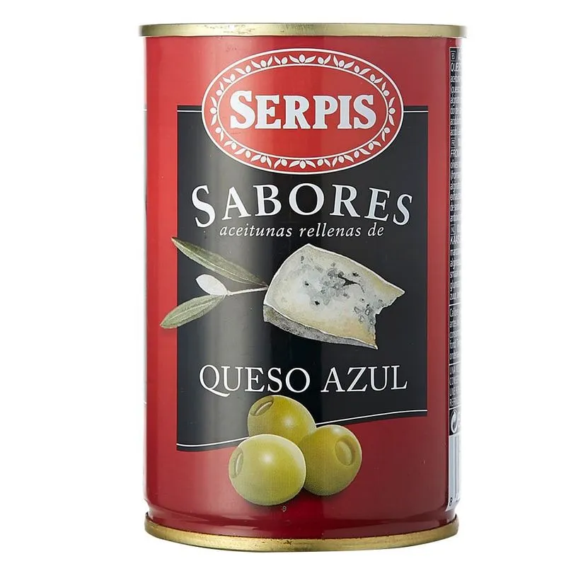 Aceitunas Rellenas De Queso Azúl Serpis 300Gr