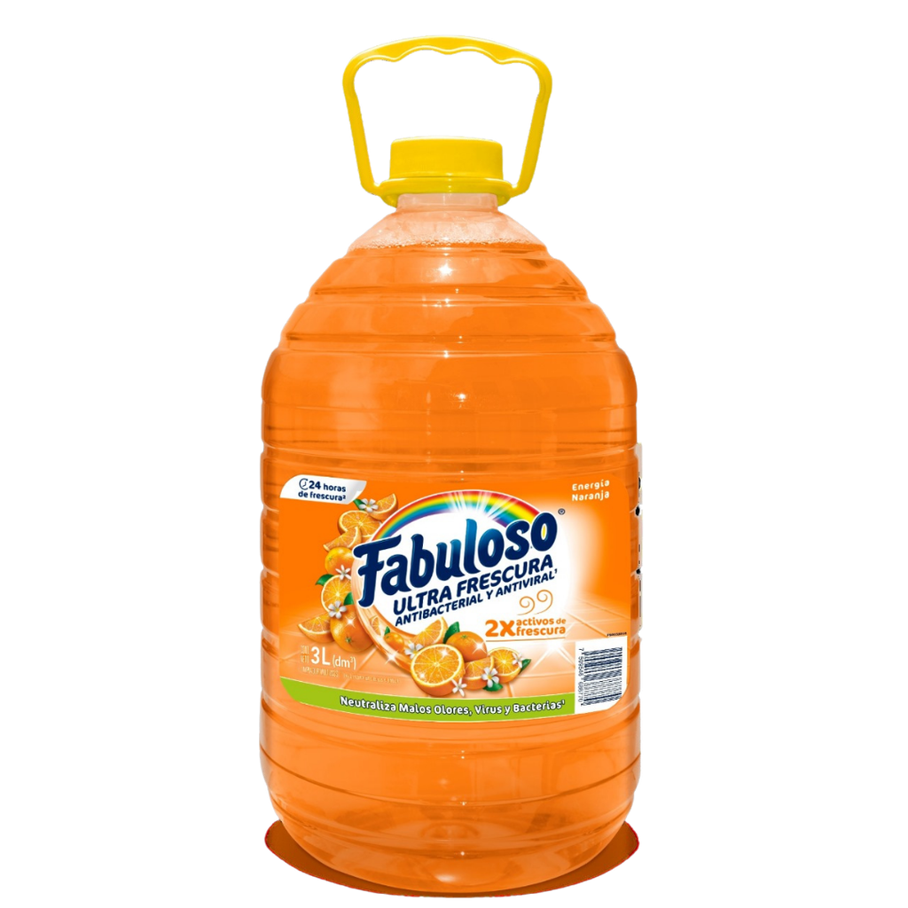 Limpiador Liquido Fabuloso Energia Naranja 3L