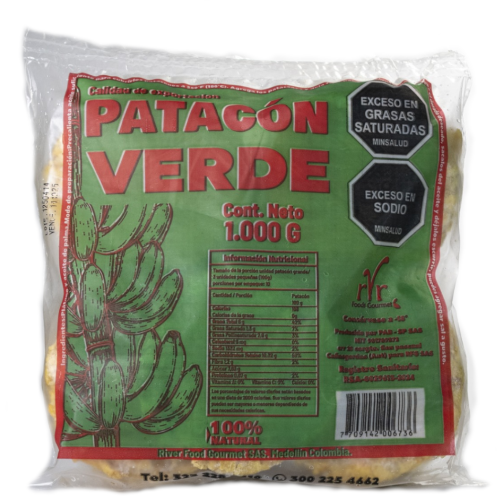 Patacón Verde River Food 1000Gr