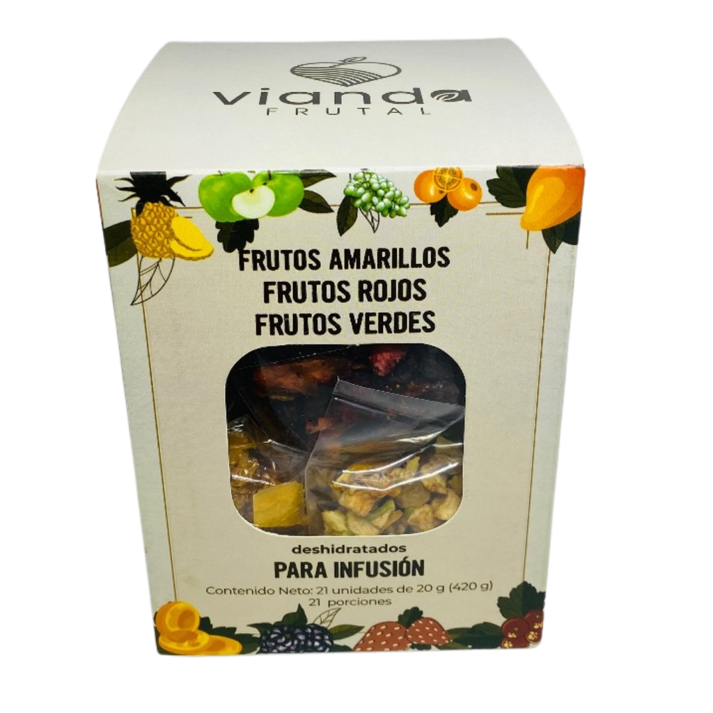 Frutos Deshidratados Surtidos Para Infusión Vianda 21 Unidades 420Gr