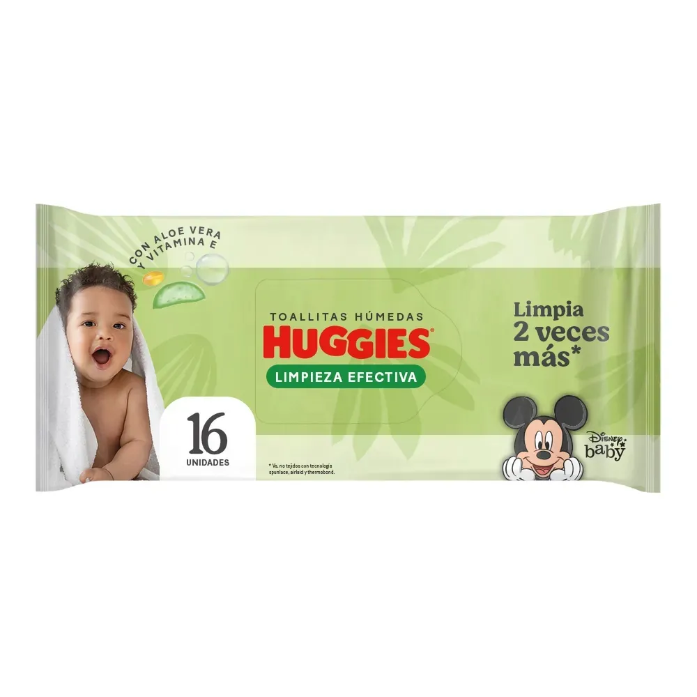 Toallitas Humedas Huggies Active Fresh 16 Unidades