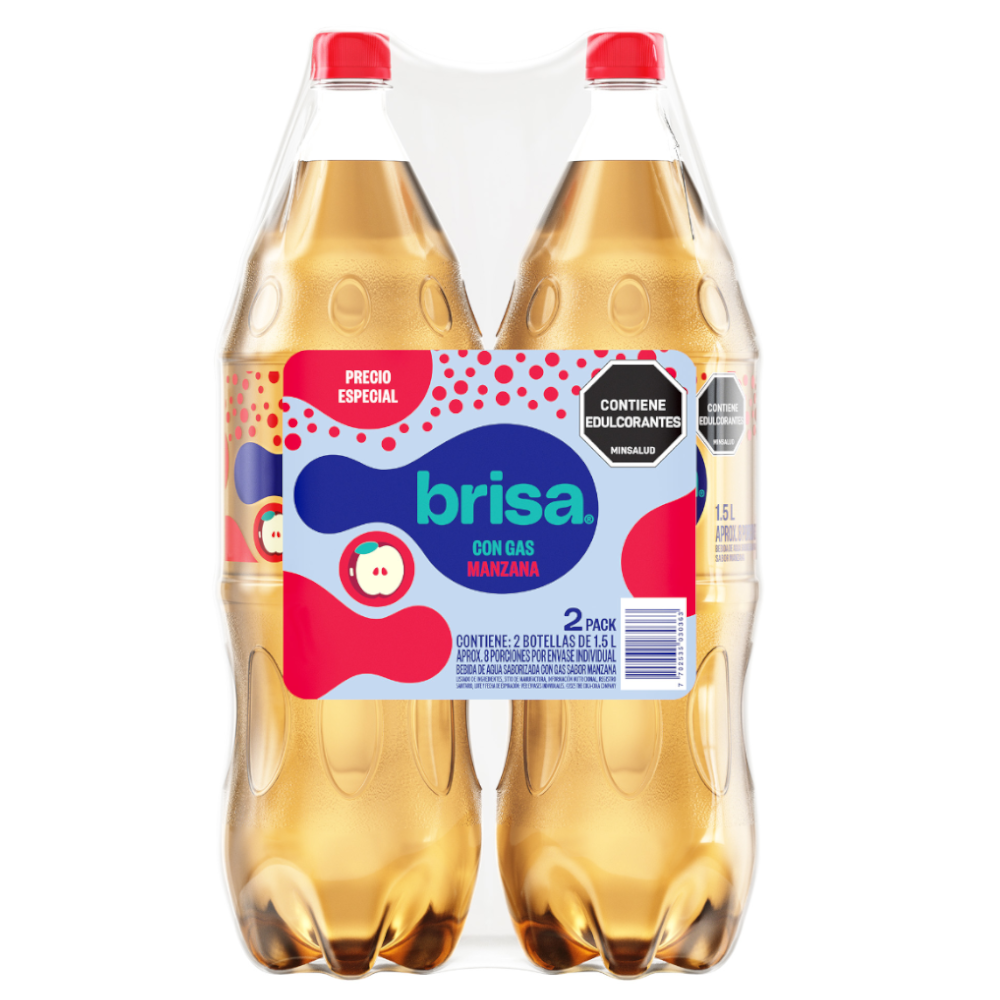 Agua Brisa Manzana 1500Ml 2 Unidades