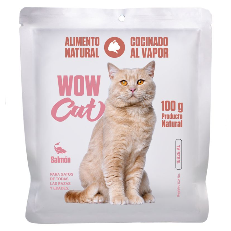 Alimento Para  Gatos Salmón  Wow Cat 100Gr