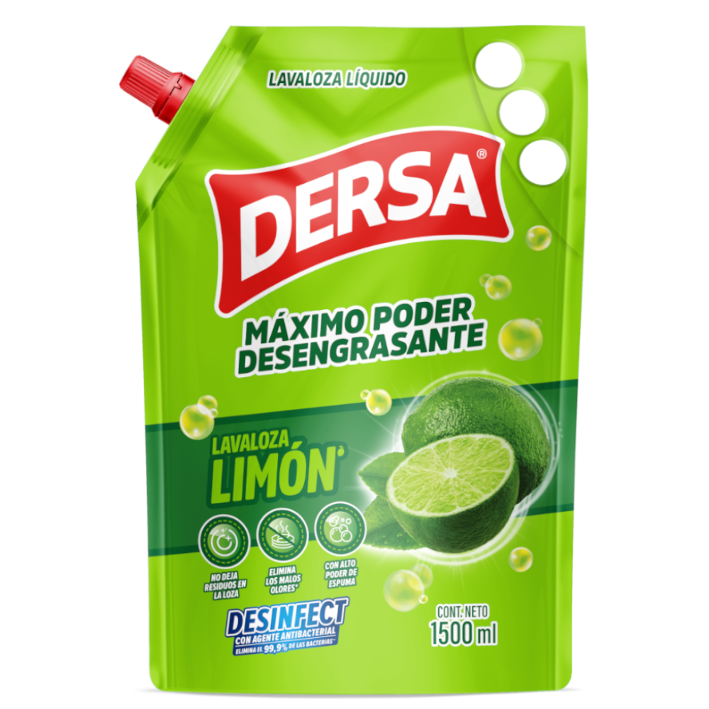 Lavaloza Liquido Dersa Limón 1500Ml