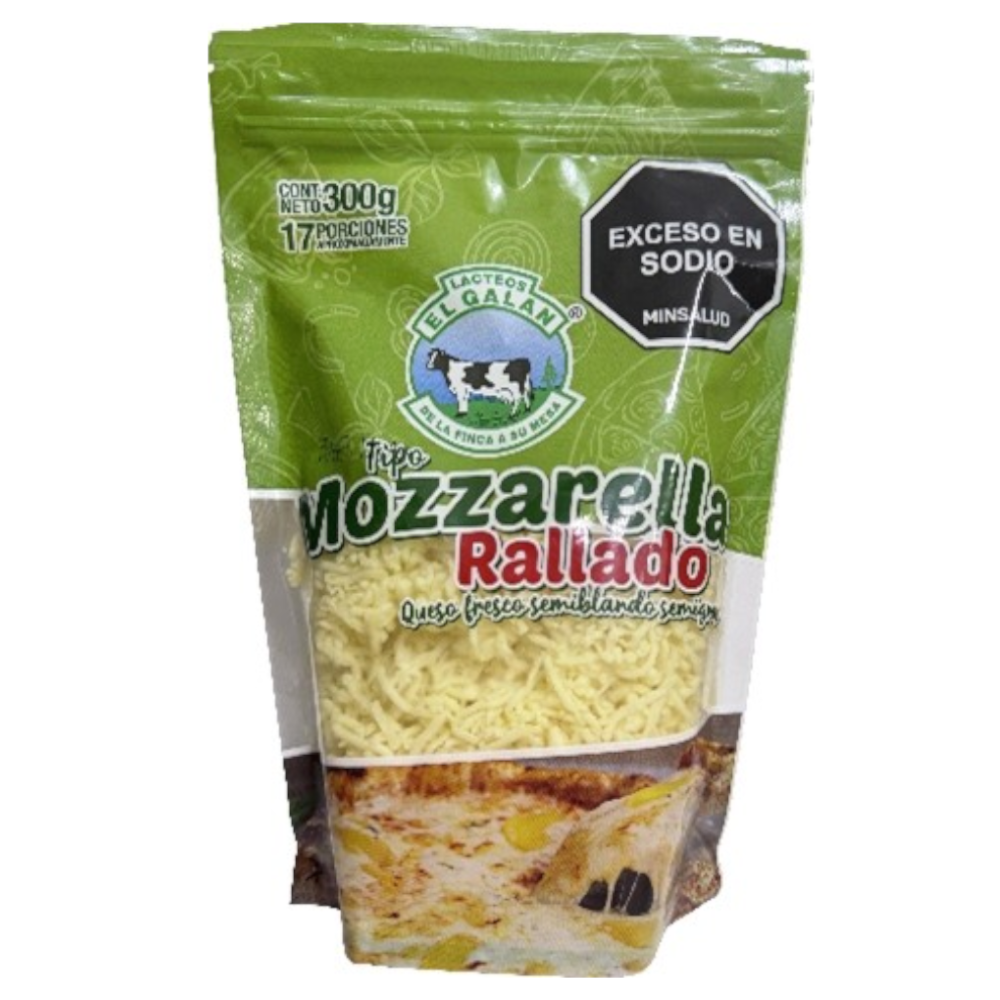 Queso Mozzarella Rallado El Galán 300Gr