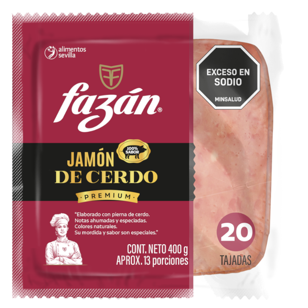 Jamón De Cerdo Fazán 400Gr