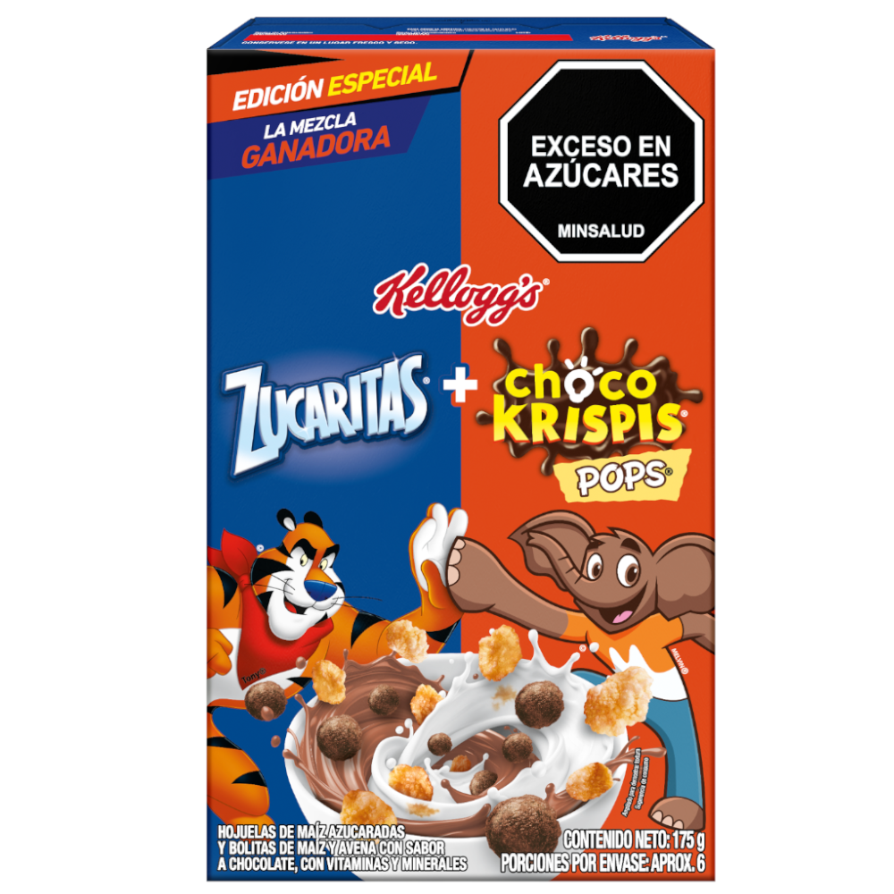 Cereal Kellogg's Zucaritas + Choco Krispis Pops 175Gr