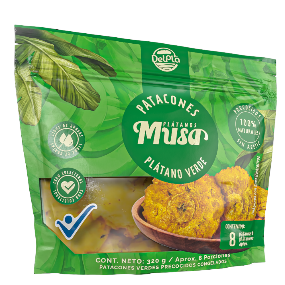 Patacones De Plátano Verde Musa 8 Unidades 320Gr