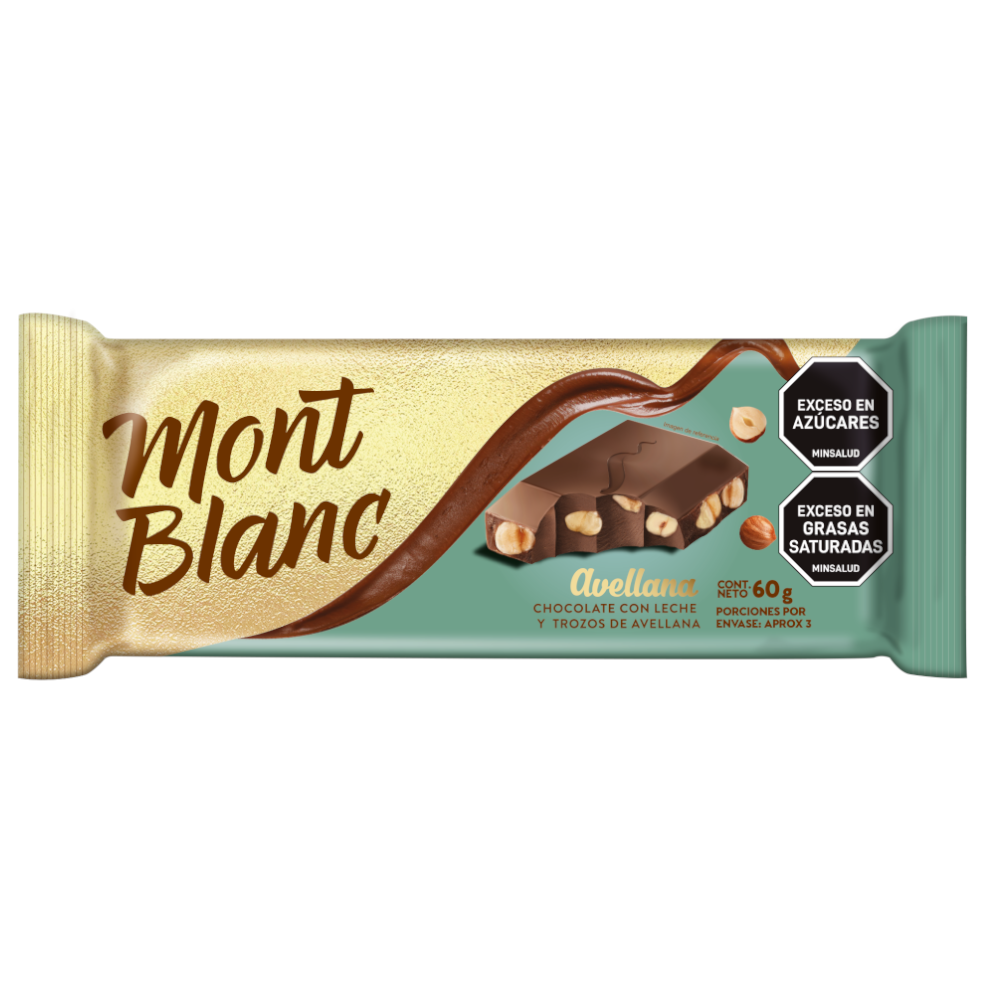 Chocolatina Montblanc Avellana 60Gr