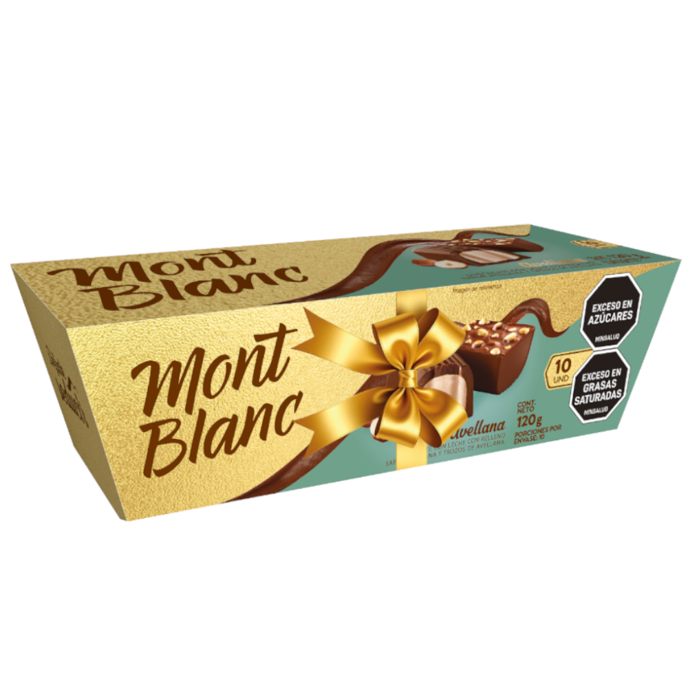 Chocolatina Montblanc Avellana 10 Unidades 120Gr