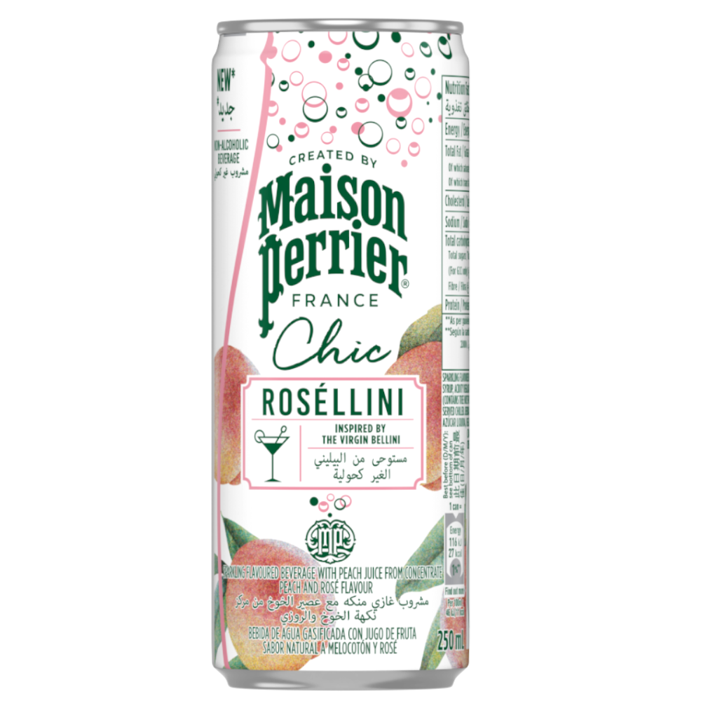 Agua Saborizada Maison Perrier Chic Roséllini Lata 250Ml