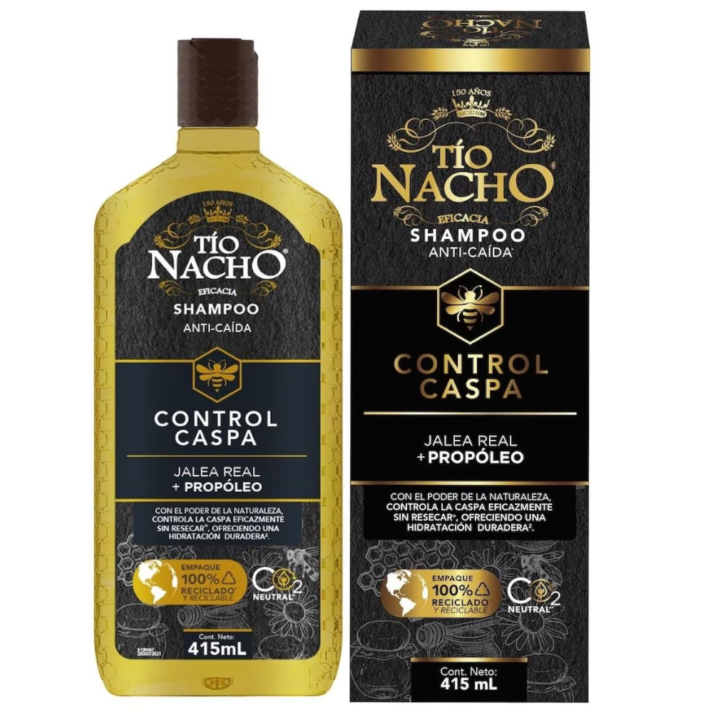 Shampoo Tio Nacho Control Caspa Jalea Real + Propóleo 415Ml