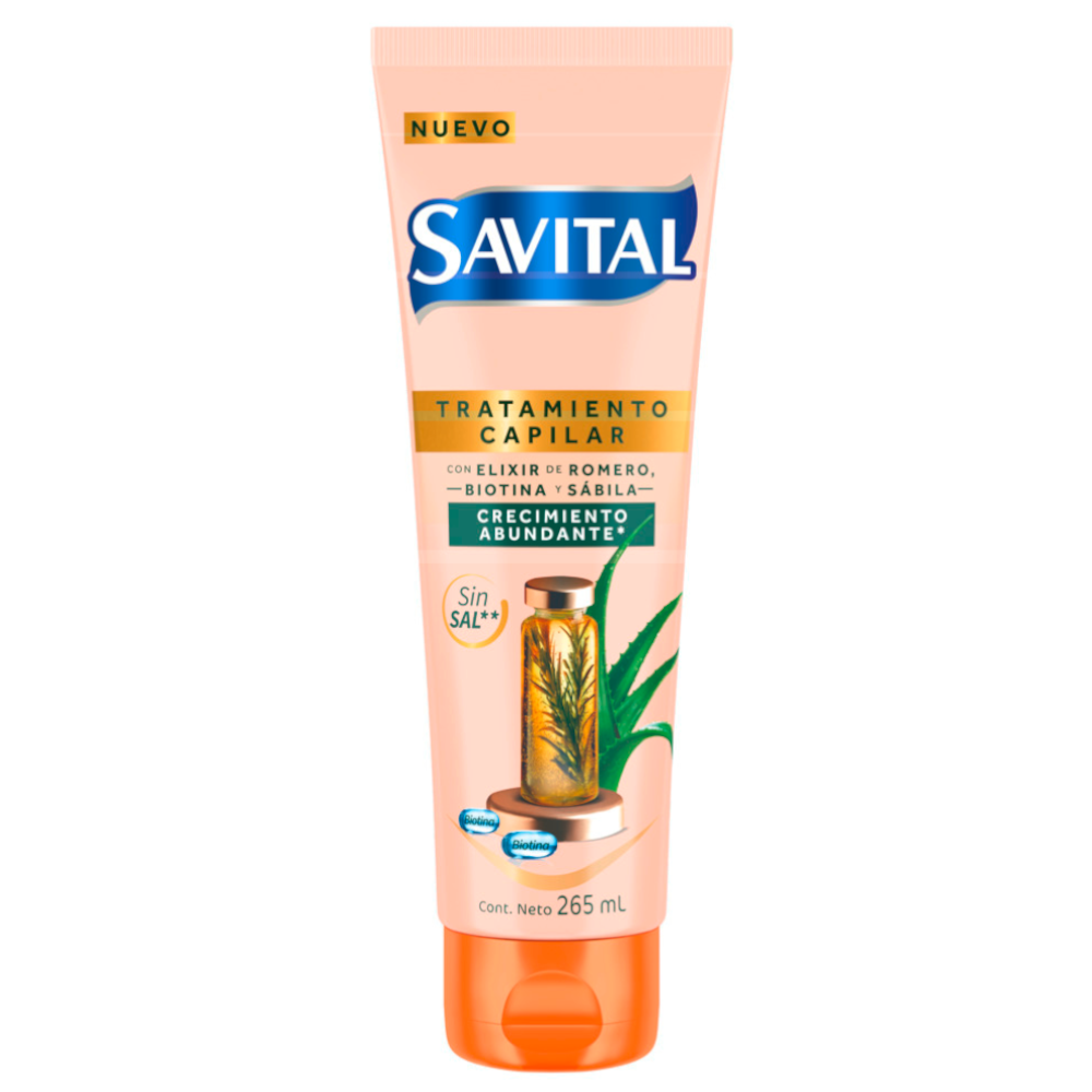 Tratamiento Capilar Savital Con Elixir De Romero Biotina Y Sabila 265Ml