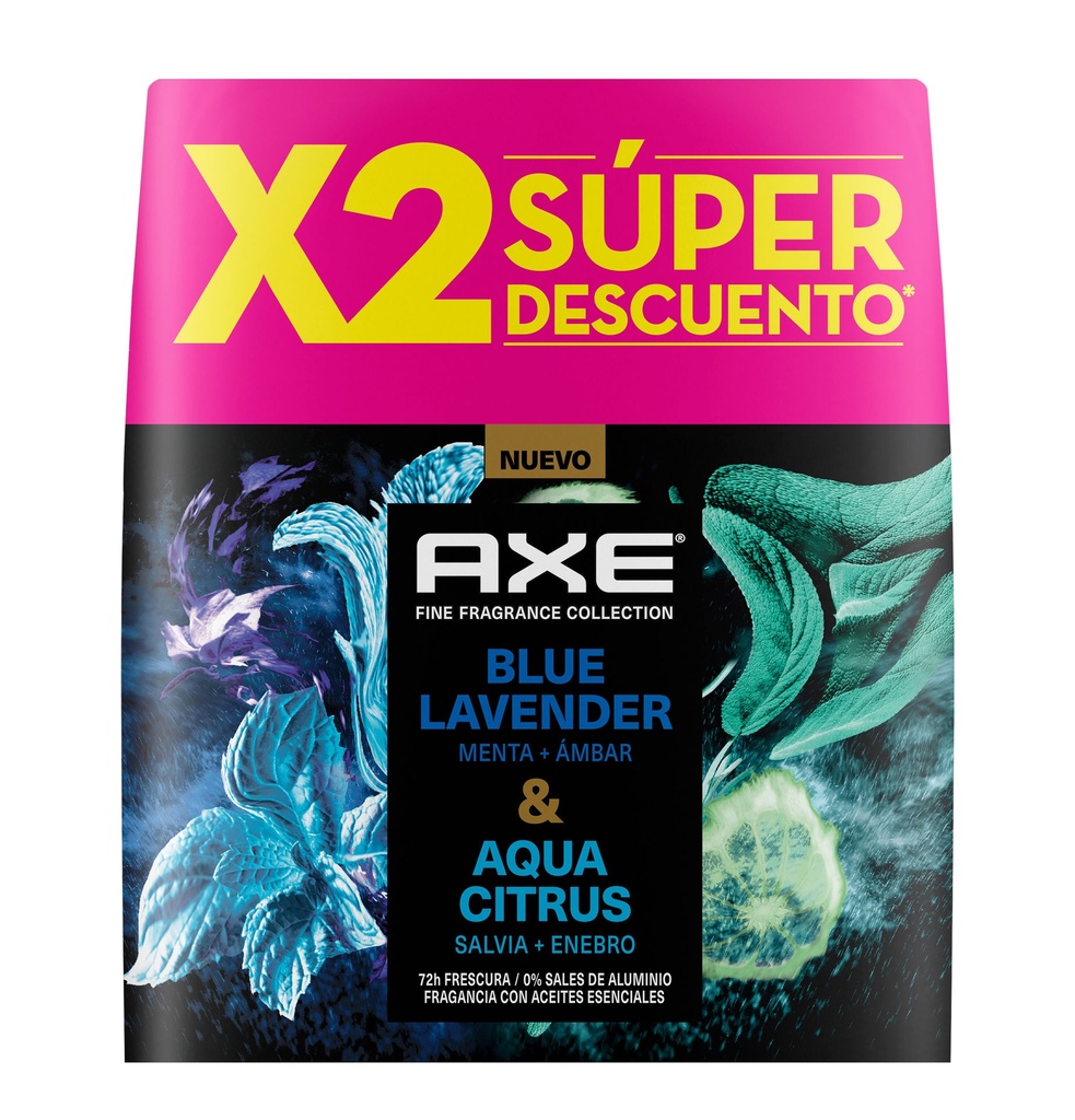 Desodorante Axe Surtido Body Spray 2 Unidades 300Gr Precio Especial