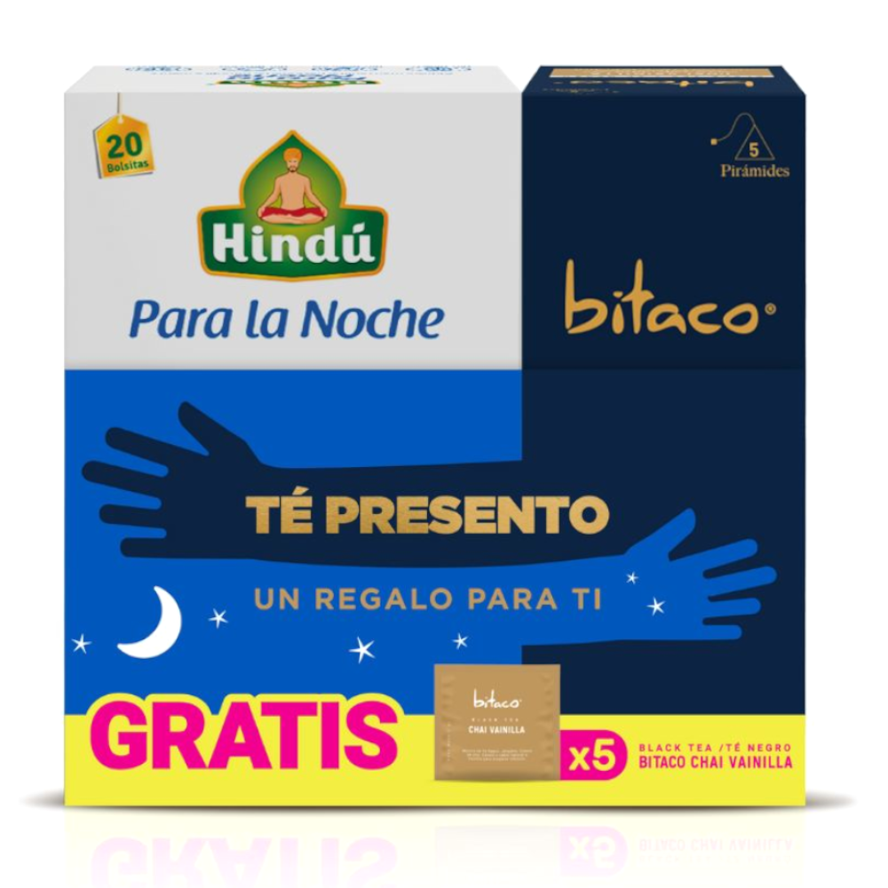 Infusión Hindú  Noche 20 Unidades 20Gr  Gratis Bitaco Chai Vainilla 5 Unidades