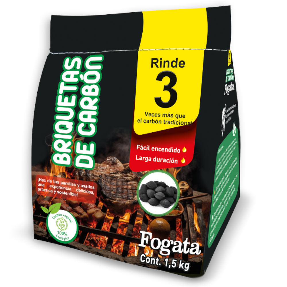 Briquetas De Carbón Fogata  1.5Kg
