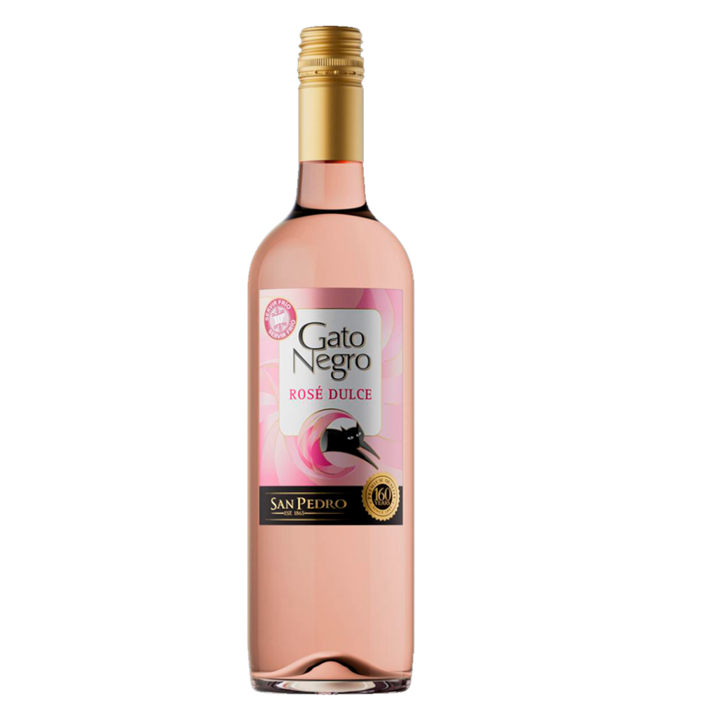 Vino Gato Negro Rosé Dulce Botella 750Ml