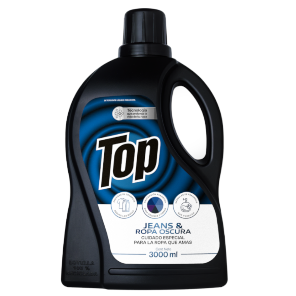 Detergente Líquido Top Jeans Y Ropa Oscura 3000Ml