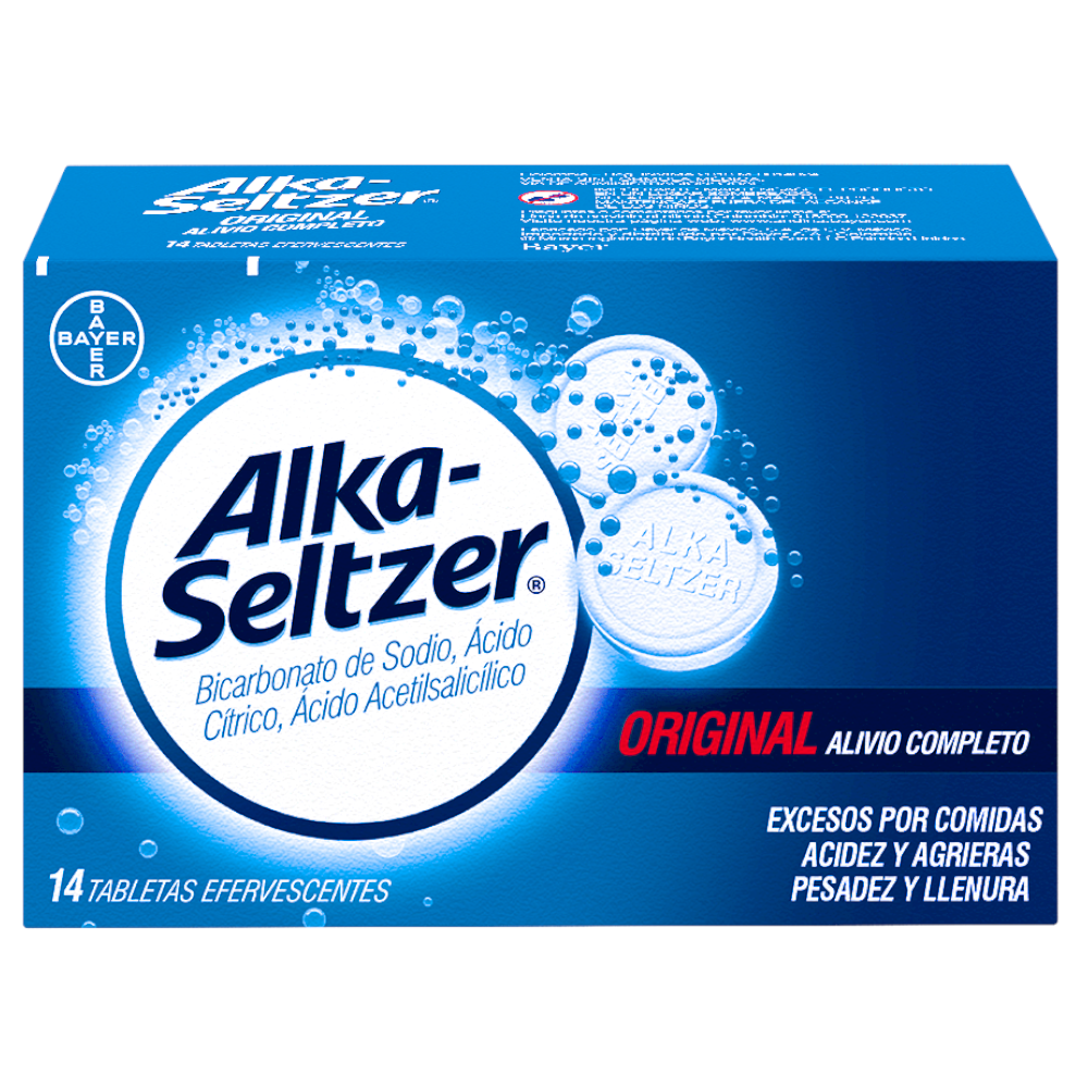 Alka-Seltzer Original 14 Tabletas Efervescentes