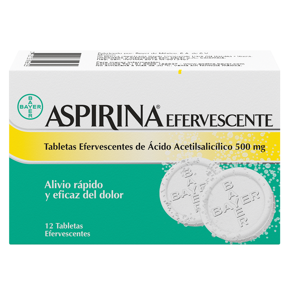 Aspirina Efervescente 12 Tabletas
