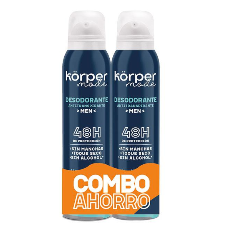 Desodorante Korper Mode Men Aerosol 150Ml 2 Unidades