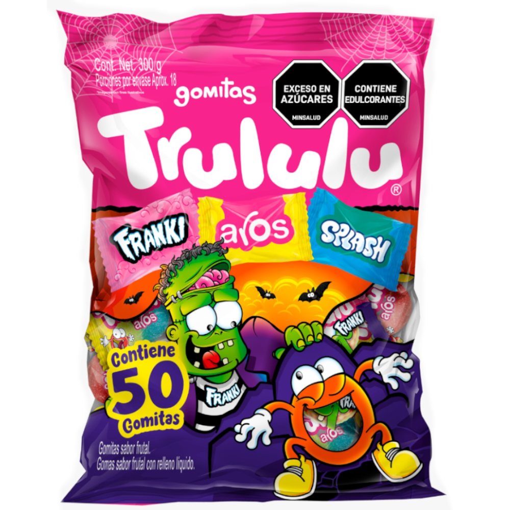 Gomitas Trululu Surtidas Halloween 50 Unidades 300Gr