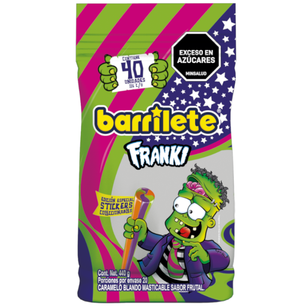 Barrilete Franky Bolsa 40 Unidades 440Gr