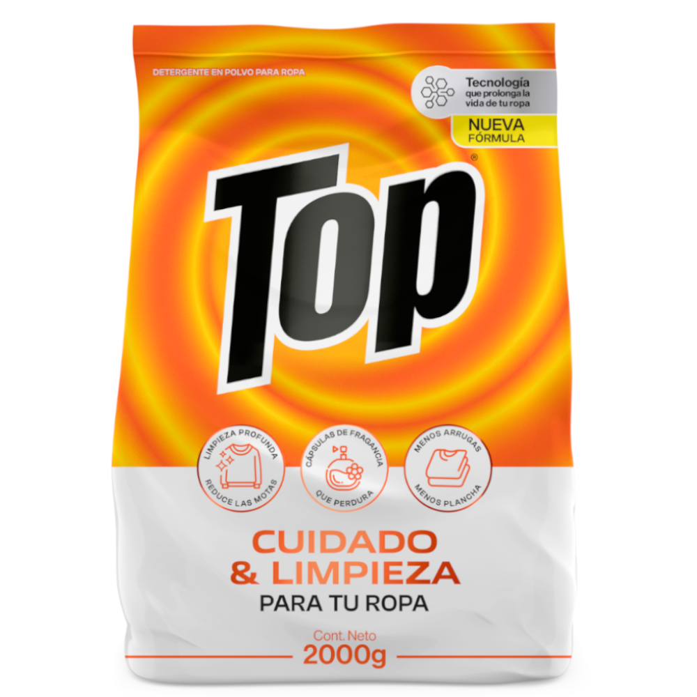 Detergente Polvo Top Cuidado Y Limpiezas  2000Gr