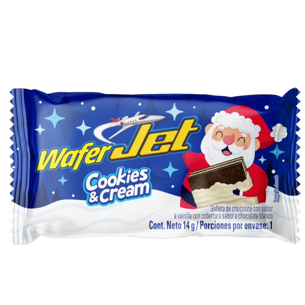 Galletas Wafer Jet Navidad Cookies Y Cream 84Gr