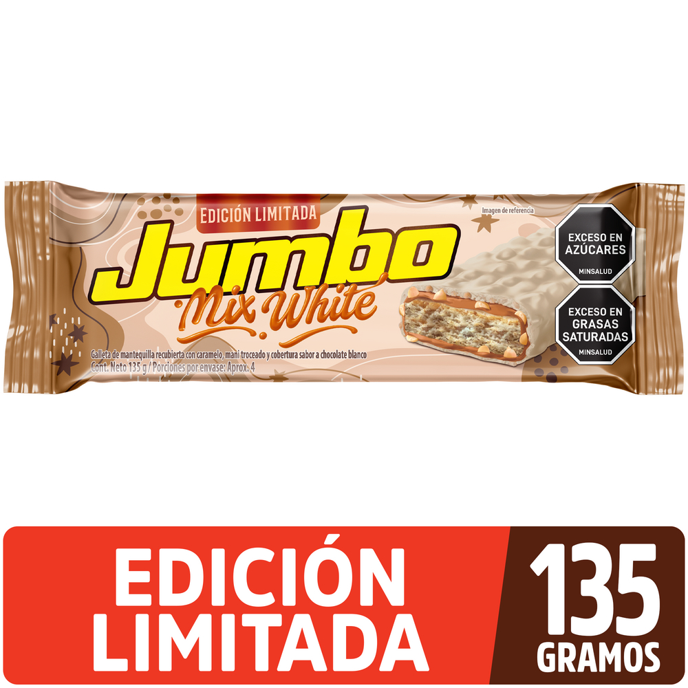 Chocolatina Jumbo Mix White 135Gr Edición Limitada
