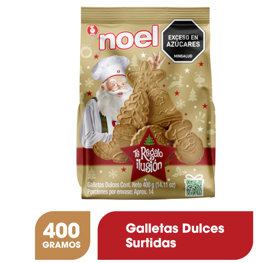 Galleta Navidad Noel Bolsa 400Gr
