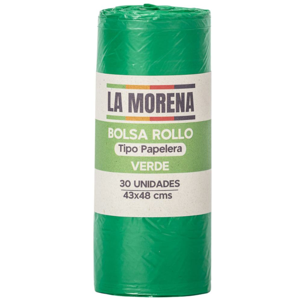 Bolsas Basura  La Morena  43X48 Verde  30 Unidades