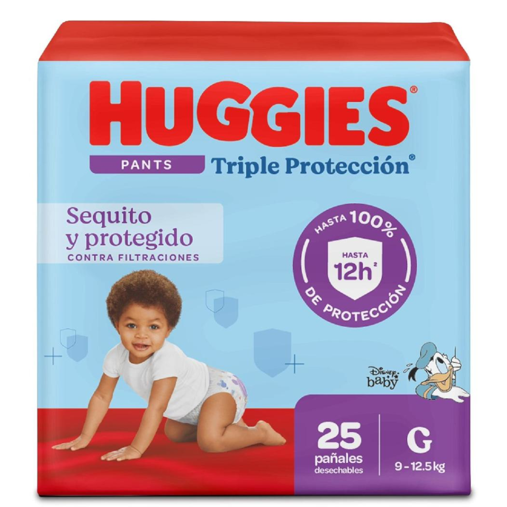 Pañal Huggies Pants Triple Protección G 9-12.5Kg 25 Unidades