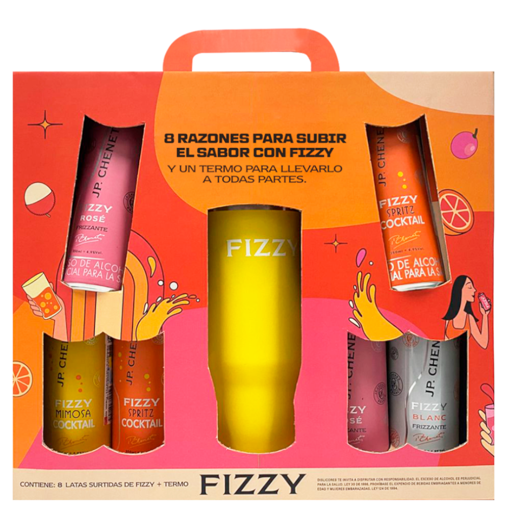 Cocktail  Fizzy  Jp Chenet  Lata Surtido 200Ml 8 Unidades + Termo