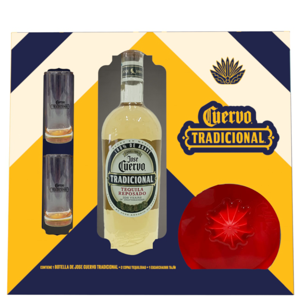Tequila Jose Cuervo Tradicional 750Ml + 2 Copas Temporada quileras + Escarchador