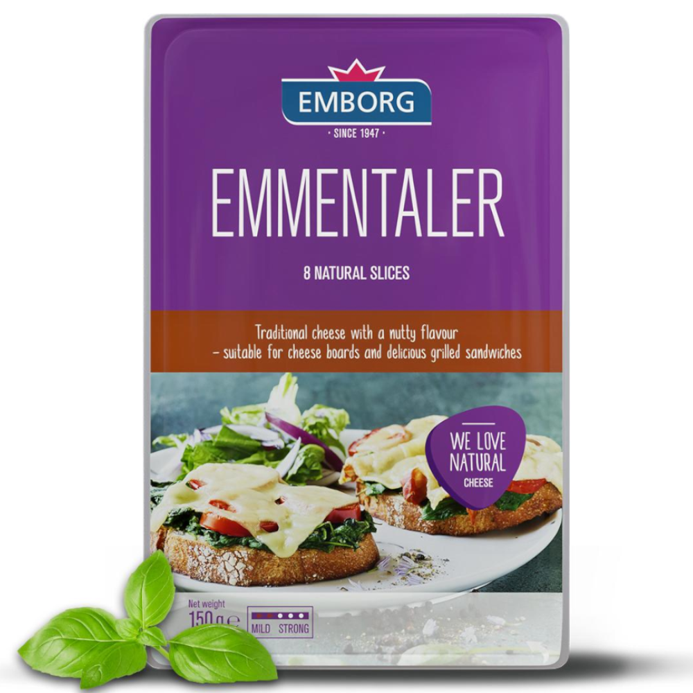 Queso Emmentaler Tajado Emborg 150Gr